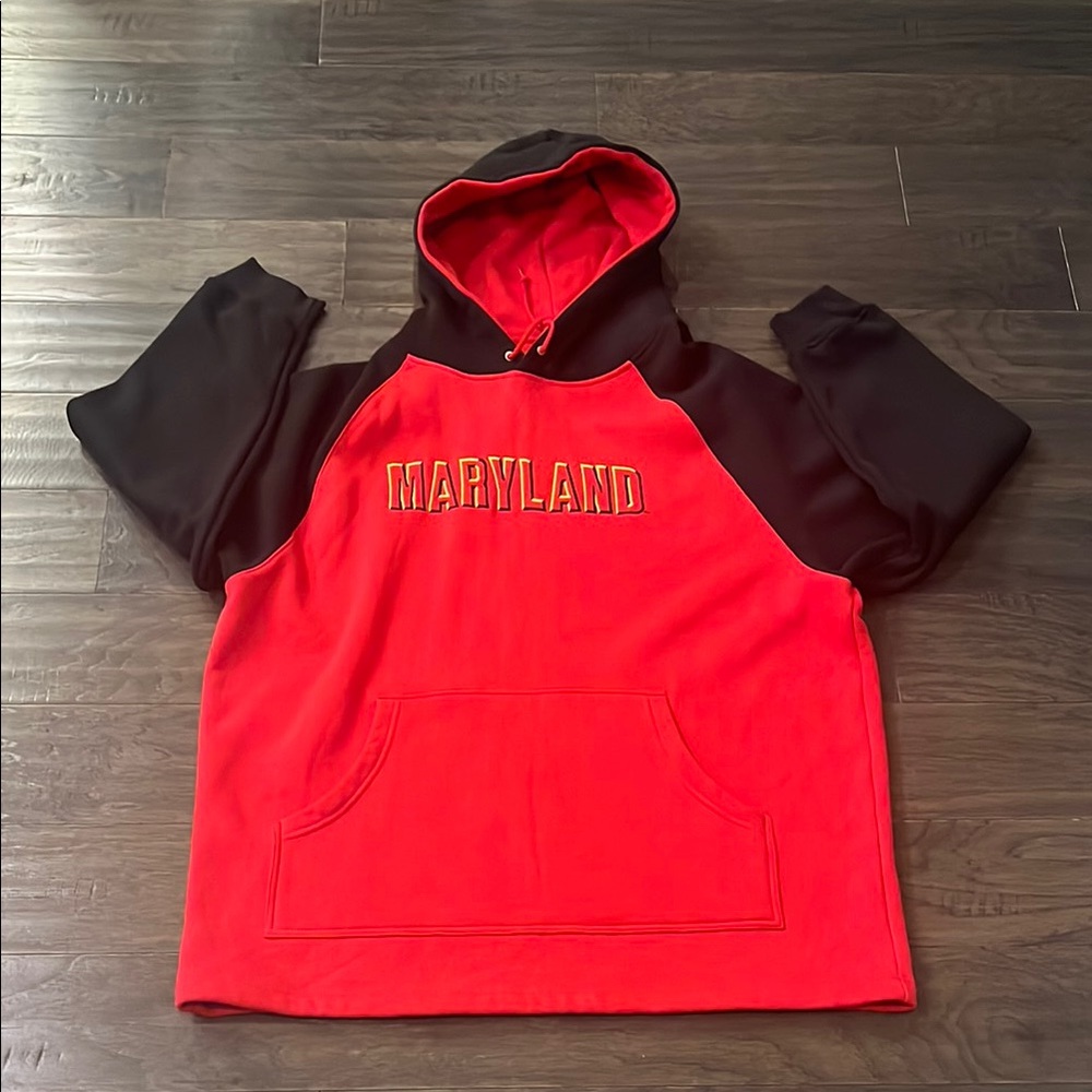 Maryland Terrapins Terps Hoodie Sweatshirt embroidered Champs Men’s Size Large